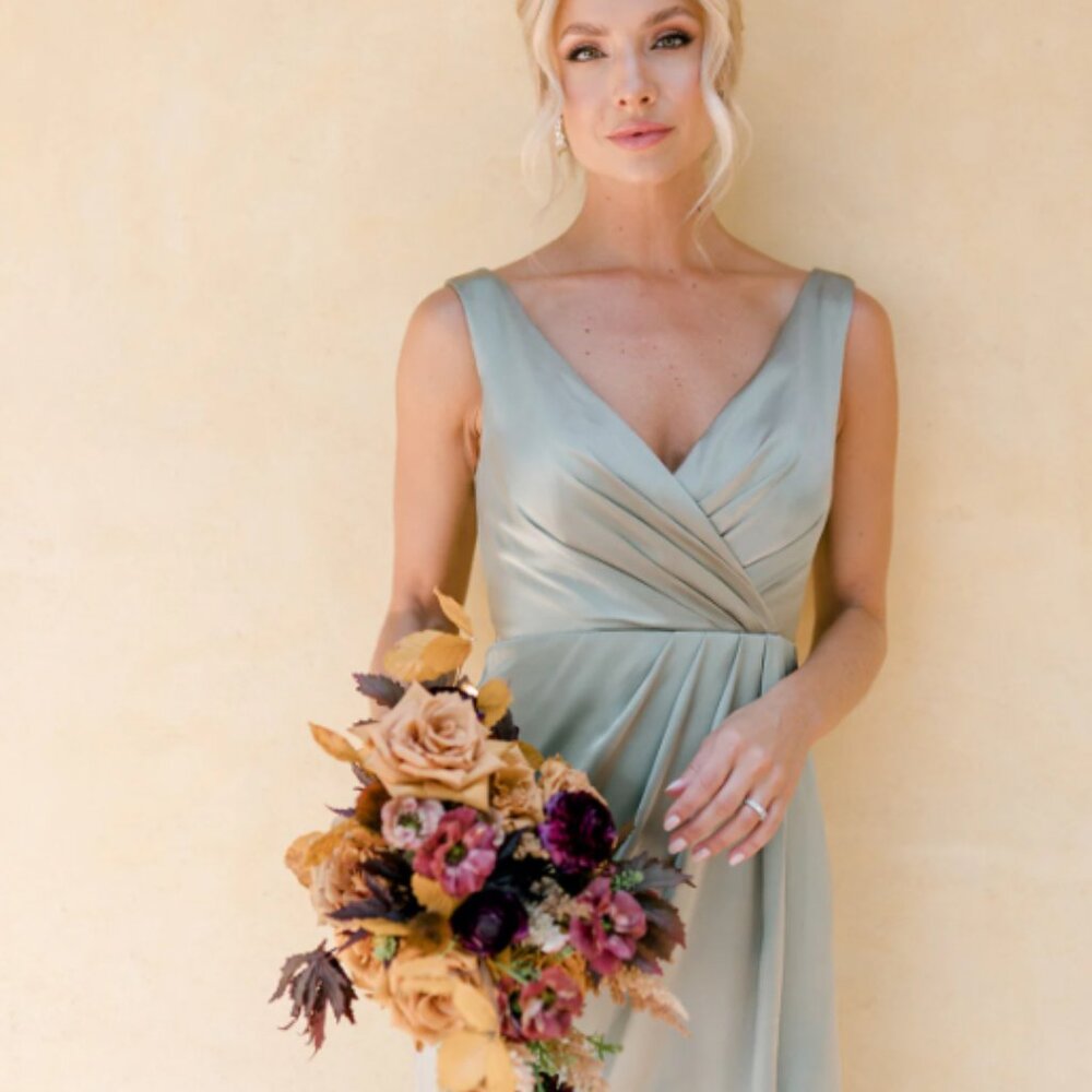 Revelry Blair Satin Dress in Blushing Bride Size 10